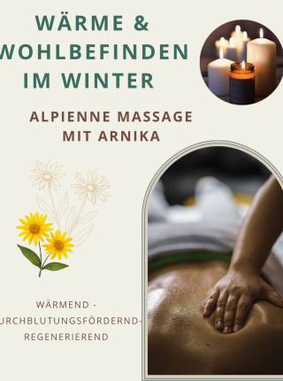 Alpienne Massage mit Arnika Symbolfoto