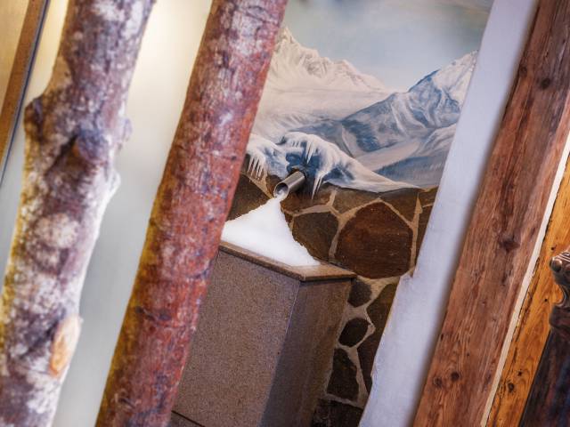 Eisstation in der Sauna