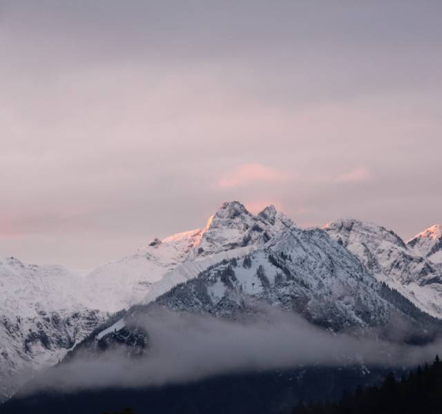 Winterurlaub in den Bergen im Allgäu